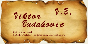 Viktor Budaković vizit kartica